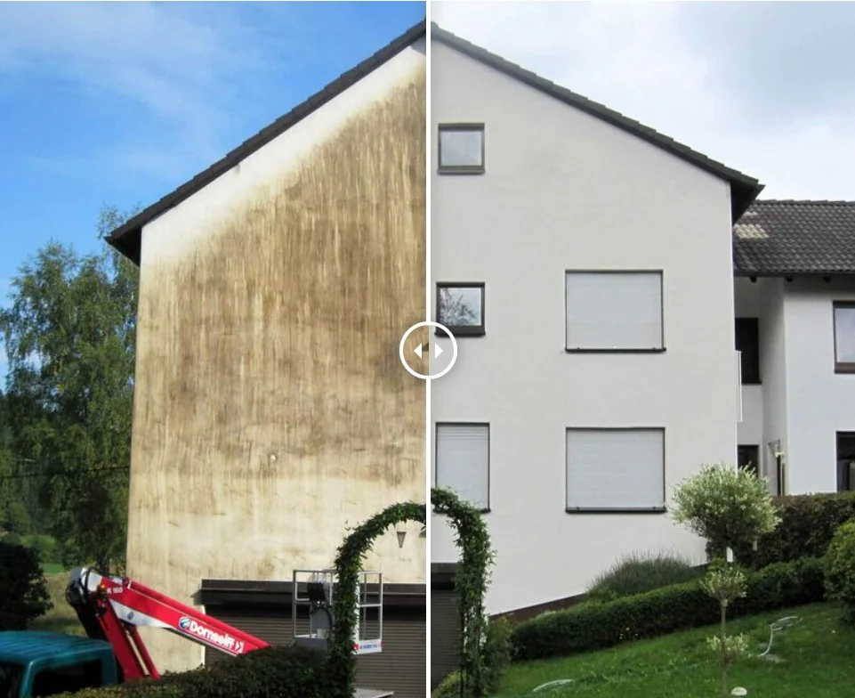 Fassade vorher und nachher